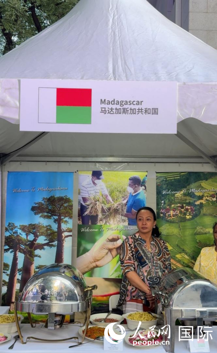 9月19日，活动现场马达加斯加展台。实习生 王怡然摄