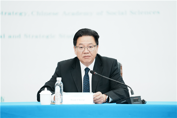 云南民族大学党委书记阮朝奇致辞。主办方供图