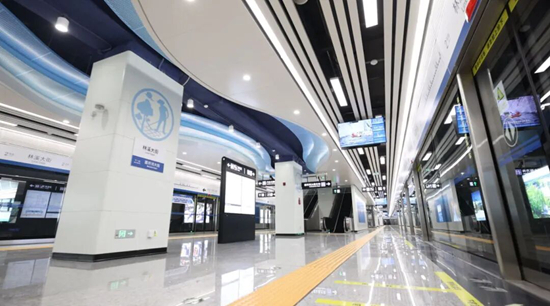 林溪大街站。图片来源：长春轨道交通集团微信公众号