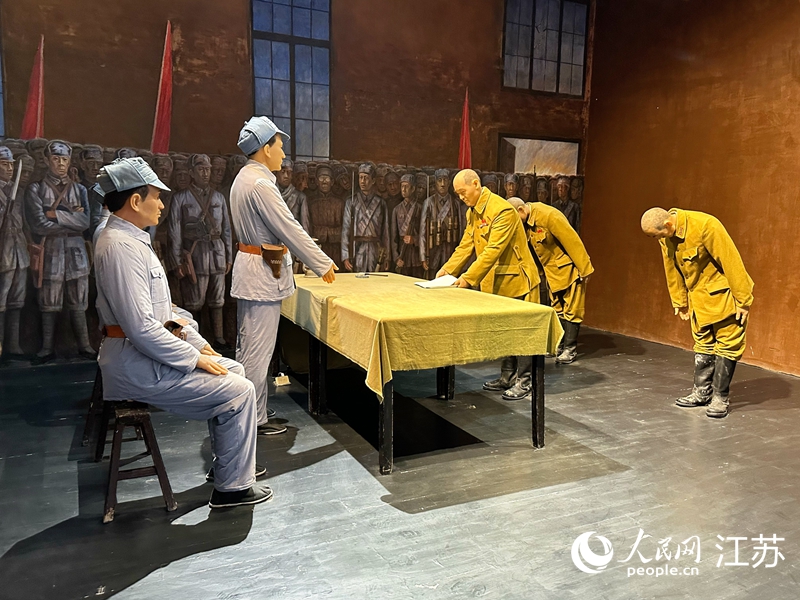 纪念馆内的受降仪式场景复原。人民网记者 周梦娇摄